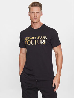 Versace Jeans Couture Versace Jeans Couture Тишърт 75GAHT01 Черен Regular Fit