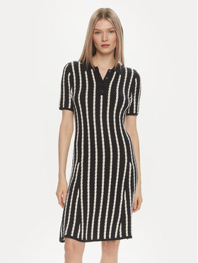 Tommy Hilfiger Tommy Hilfiger Sukienka dzianinowa WW0WW41748 Granatowy Regular Fit