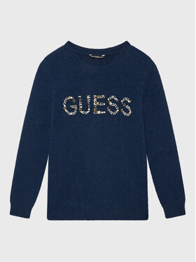 Guess Guess Sweter J2BR01 Z3220 Granatowy Regular Fit