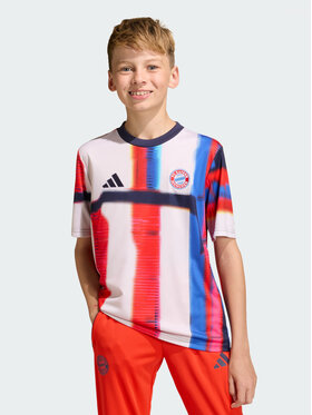 adidas adidas Koszulka techniczna Fc Bayern SS26 Pre-Match Jersey Kids Niebieski jasny Regular Fit