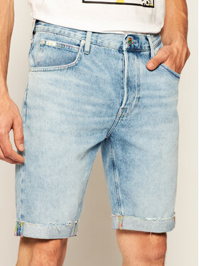 Lee Lee Szorty jeansowe 5 Pocket L73EGASQ 112120426 Niebieski Regular Fit