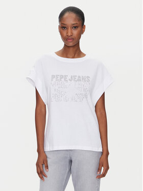 Pepe Jeans Pepe Jeans Póló Lira PL505996 Fehér Regular Fit