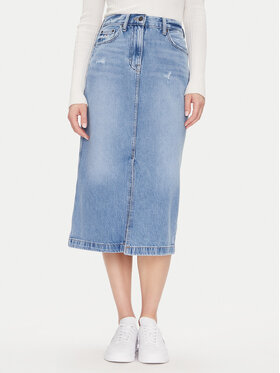 Tommy Jeans Tommy Jeans Дънкова пола Claire Midi Skirt Bi8036 DW0DW21292 Син Regular Fit