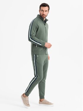 Ombre Ombre Komplet dresowy Z114 Zielony Regular Fit