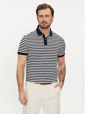 Tommy Hilfiger Tommy Hilfiger Тениска с яка и копчета 1985 MW0MW17770 Тъмносин Regular Fit