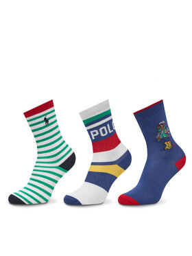Polo Ralph Lauren Polo Ralph Lauren Set de 3 perechi de șosete lungi pentru copii 444969088001 Colorat