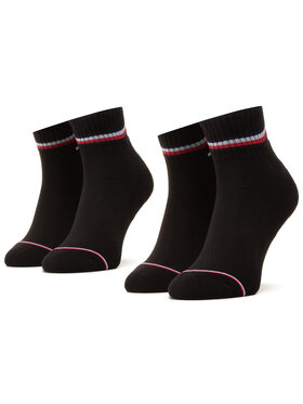 Tommy Hilfiger Tommy Hilfiger Комплект 2 чифта дълги чорапи мъжки 100001094 Черен