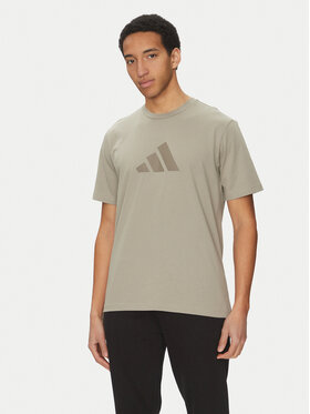 adidas adidas Tričko Future Icons 3 Bar Logo JD4915 Béžová Regular Fit