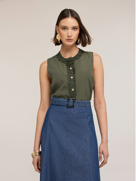 Motivi Motivi Top D056Q000563N035 Verde Regular Fit