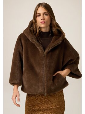 Oltre Oltre Płaszcz zimowy 0003J000155N022 Brązowy Baggy Fit