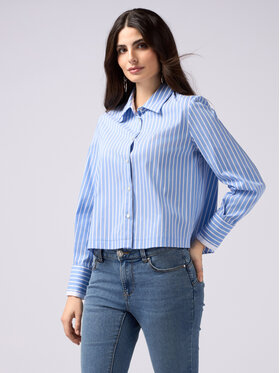 Oltre Oltre Koszula 5087R102968N0R4 Turkusowy Cropp Fit