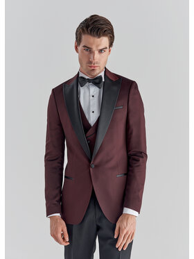 Pako Lorente Pako Lorente Marynarka P22SF-3S-004 Bordowy Slim Fit