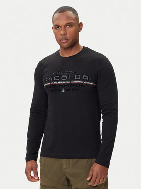 Aeronautica Militare Aeronautica Militare Majica dugih rukava 252TS2474UJ00641 Crna Regular Fit