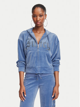 Juicy Couture Juicy Couture Majica dugih rukava Old Gothic JCWAS226333 Plava Slim Fit