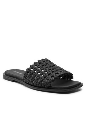 Calvin Klein Natikače Flat Slide Latt HW0HW02143 Crna