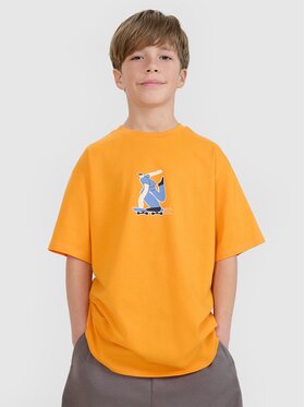 4F 4F T-Shirt 4FJRSS25TTSHM2641-70S Pomarańczowy Oversize