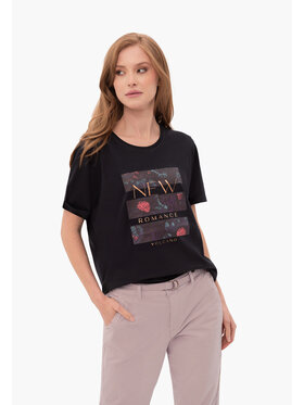 Volcano Volcano T-Shirt T-ROMANCE Granatowy Regular Fit