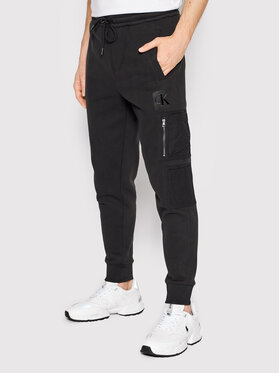 Calvin Klein Jeans Calvin Klein Jeans Melegítő alsó J30J319775 Fekete Regular Fit