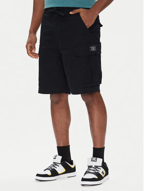 DC DC Šortky z materiálu Tundra ADYWS03086 Černá Regular Fit