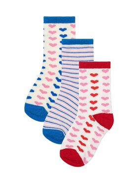 MINOTI MINOTI Zestaw 3 par wysokich skarpet dziecięcych NBG SOCK 31 Niebieski