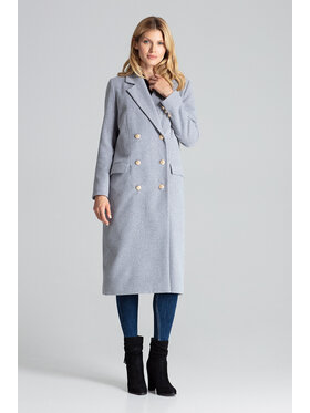 FIGL FIGL Kabát M681 Šedá Regular Fit