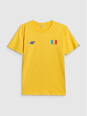 4F 4F T-Shirt TEAMWEAR Żółty Regular Fit