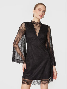 TWINSET TWINSET Kokteilinė suknelė 231TP2693 Juoda Flare Fit