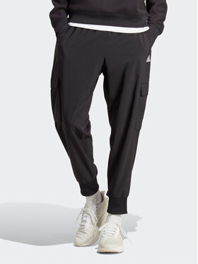 adidas adidas Donji dio trenerke Essentials Small Logo Woven Cargo Ankle-Length Pants HA4348 Crna Regular Fit