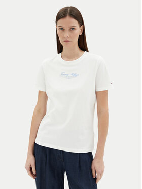 Tommy Hilfiger Tommy Hilfiger T-särk WW0WW45428 Valge Regular Fit