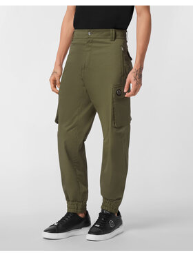 PHILIPP PLEIN PHILIPP PLEIN Joggery 25467 Zielony Jogger Fit
