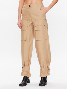 Remain Remain Hlače iz tkanine Canvas Cargo 5001672546 Bež Regular Fit