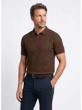 Pako Lorente Pako Lorente Polo P26WF-TX-003 Brązowy Regular Fit