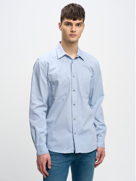 BIG STAR BIG STAR Koszula GOWIS_401_140 Niebieski Basic Fit