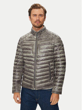 Milestone Milestone Geacă de piele Malik 431013 60215 Gri Regular Fit