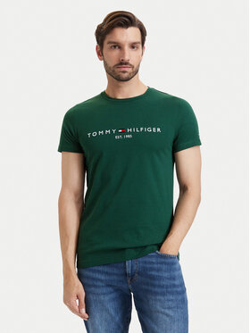 Tommy Hilfiger Tommy Hilfiger Póló Logo MW0MW11797 Sötétzöld Regular Fit
