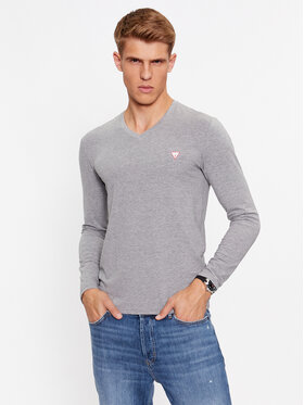 Guess Guess Longsleeve krekls M2YI08 J1314 Pelēks Slim Fit