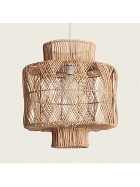 MIAhome MIAhome Lampa wisząca pleciona rattanowa Oia Ø40 Brązowy