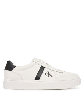 Calvin Klein Calvin Klein Sneakersy Classic Cups Lace Lth Emb Tongue HM0HM02237 Bílá