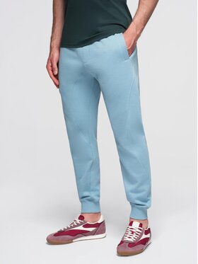 Ombre Ombre Spodnie dresowe OM-PABS-0173 Niebieski Regular Fit