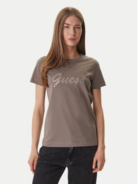 Guess Guess Тишърт W6GI08 K3023 Кафяв Regular Fit