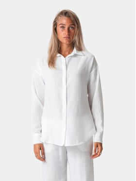 TeeShoppen TeeShoppen Koszula 'Basic Collection' Biały Oversize