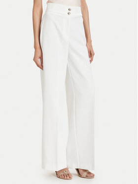 Maryley Maryley Pantaloni din material 26EB680/43VA Alb Regular Fit