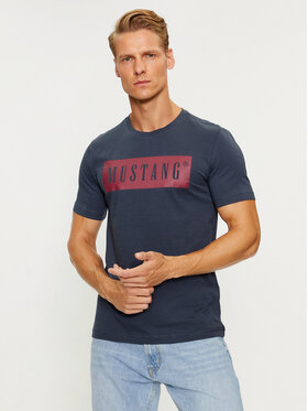 Mustang Mustang T-shirt Alex 1013223 Blu scuro Regular Fit