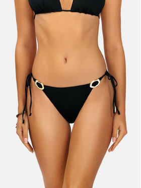 Miss Lou Miss Lou Bikini pezzo sotto Zoe Black Angel D-ML012 Nero