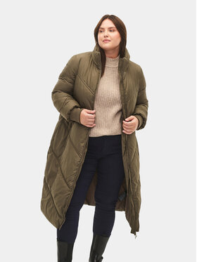 Zizzi Zizzi Pūkinė striukė CA61229A Ruda Regular Fit