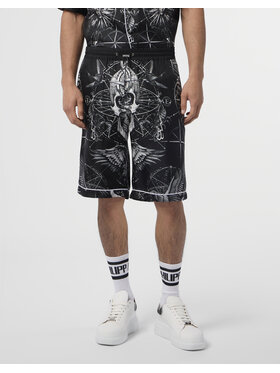 PHILIPP PLEIN PHILIPP PLEIN Szorty materiałowe 29001 Czarny Regular Fit