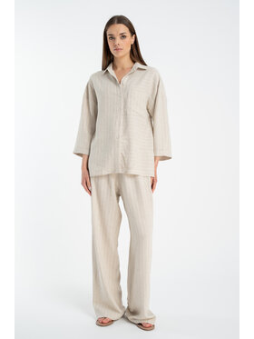CLICK CLICK Košeľa 10-6893 Béžová Comfortable Fit