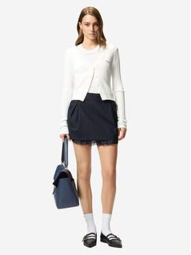 PINKO PINKO Gonna Hamburger gonna gessato Blu scuro Slim Fit