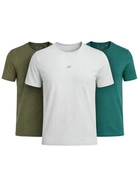 4F 4F T-Shirt Z-TTSHM3947-3-O Biały Regular Fit