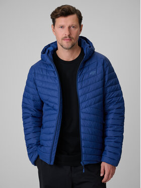 4F 4F Kurtka puchowa BASIC+ Granatowy Regular Fit